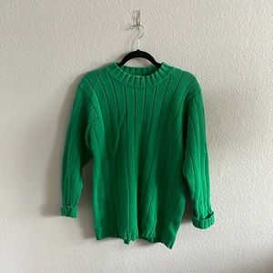 Kelly green ribbed sweater